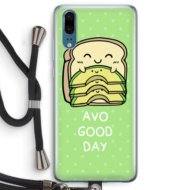 Avo Good Day: Huawei P20 Transparant Hoesje met koord