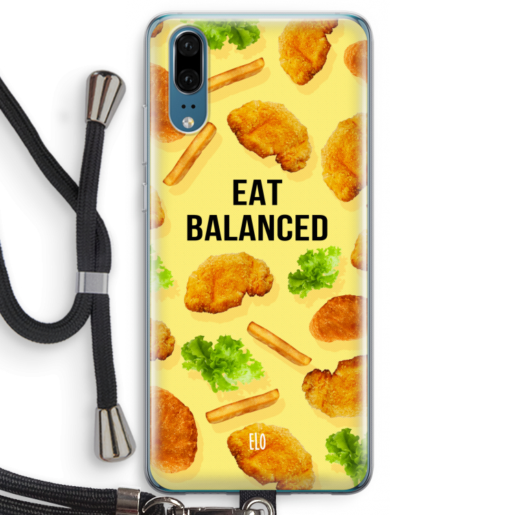 Eat Balanced: Huawei P20 Transparant Hoesje met koord