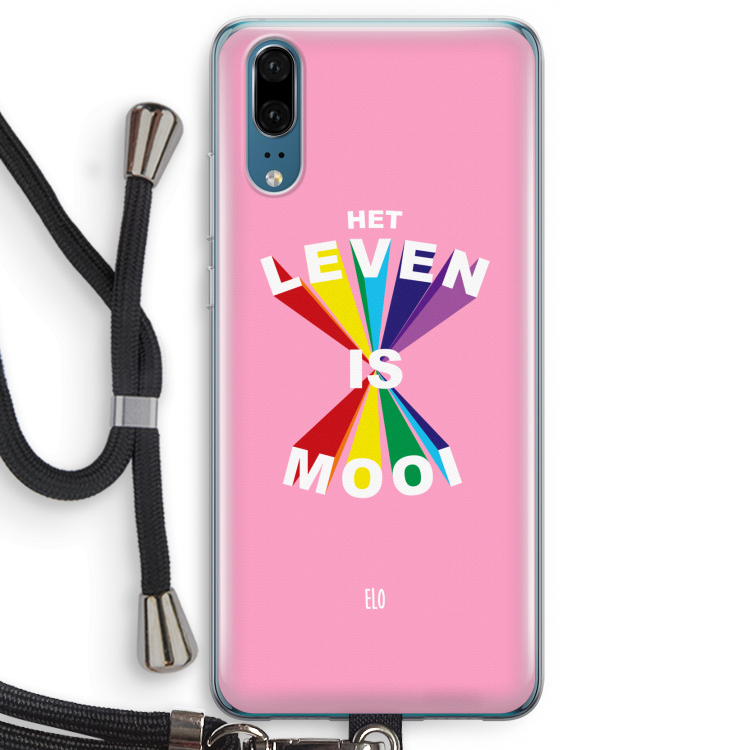 Het Leven Is Mooi: Huawei P20 Transparant Hoesje met koord