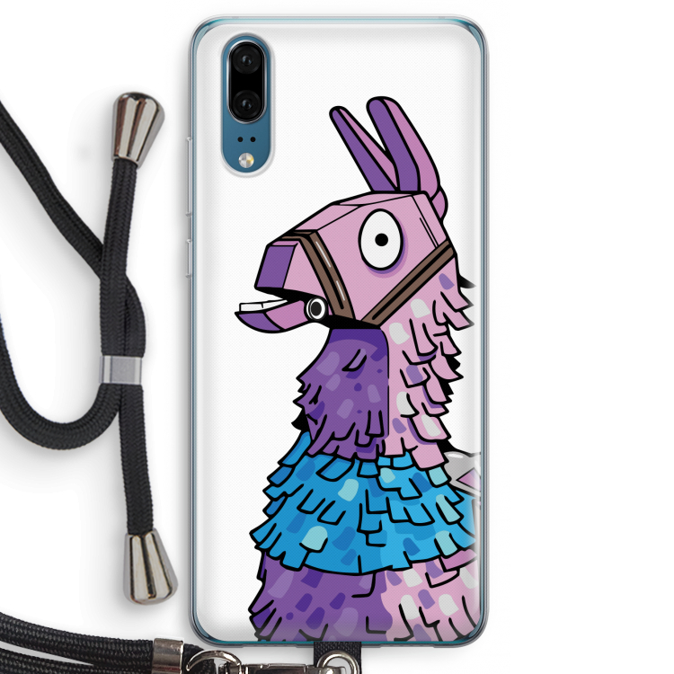 Lama: Huawei P20 Transparant Hoesje met koord