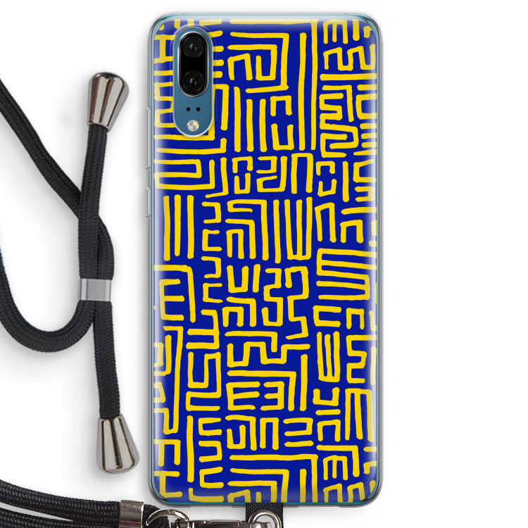 Majorelle Blue Print: Huawei P20 Transparant Hoesje met koord
