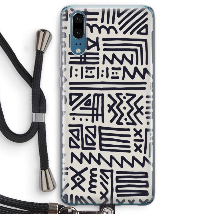 Marrakech print: Huawei P20 Transparant Hoesje met koord