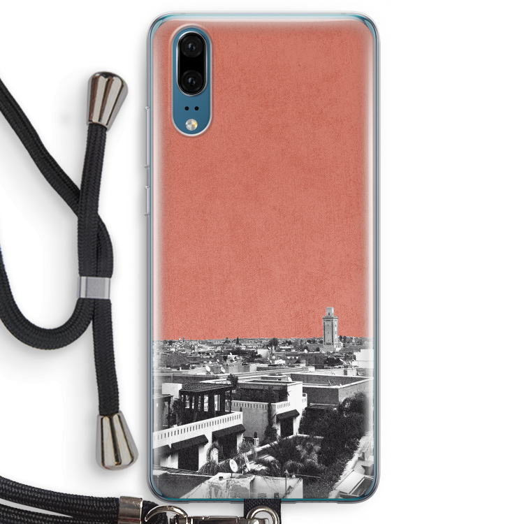 Marrakech Skyline : Huawei P20 Transparant Hoesje met koord