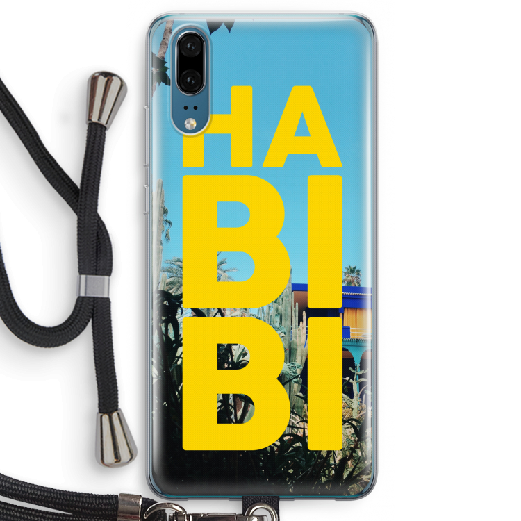 Habibi Majorelle : Huawei P20 Transparant Hoesje met koord