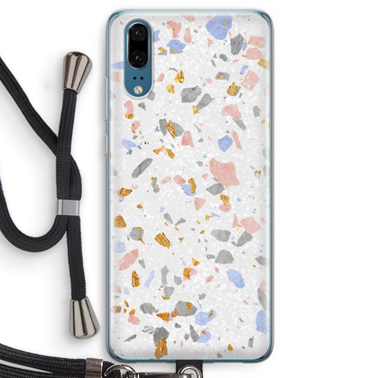 Terrazzo N°8: Huawei P20 Transparant Hoesje met koord