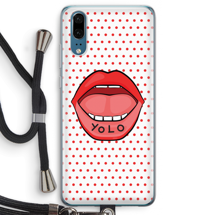 Yolo Denise: Huawei P20 Transparant Hoesje met koord