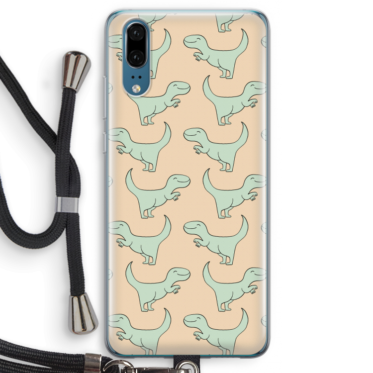 Dinos: Huawei P20 Transparant Hoesje met koord