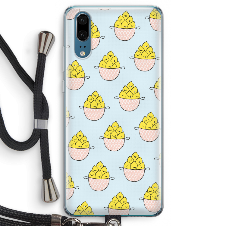 Citroenen: Huawei P20 Transparant Hoesje met koord
