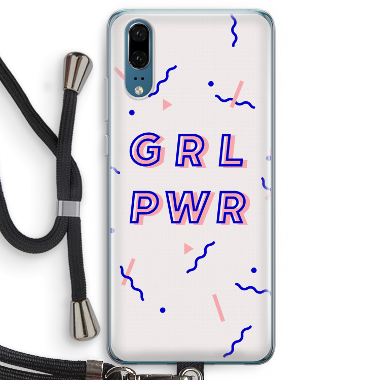 GRL PWR: Huawei P20 Transparant Hoesje met koord