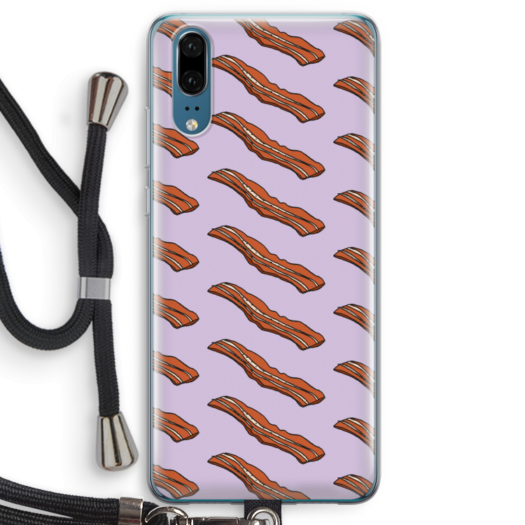 Bacon to my eggs #2: Huawei P20 Transparant Hoesje met koord