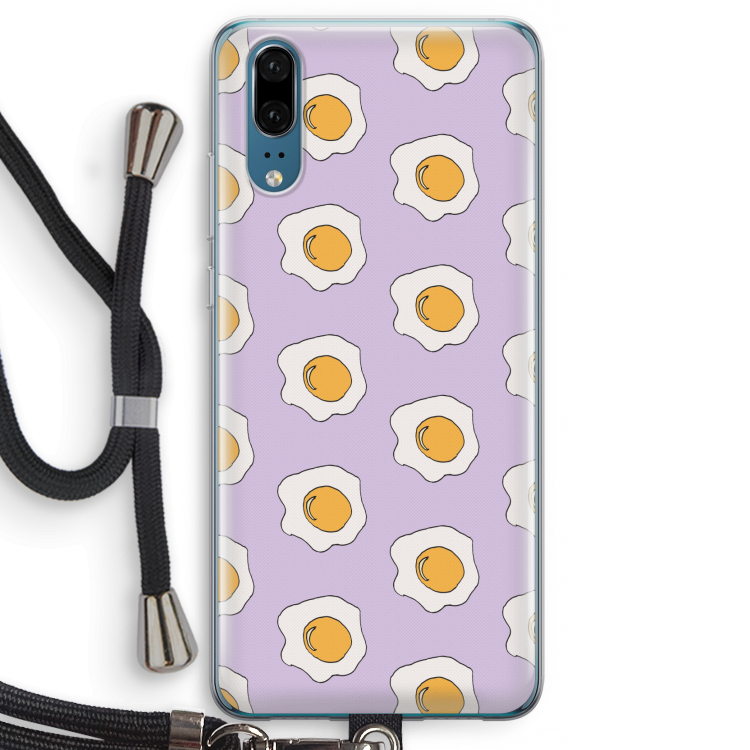 Bacon to my eggs #1: Huawei P20 Transparant Hoesje met koord