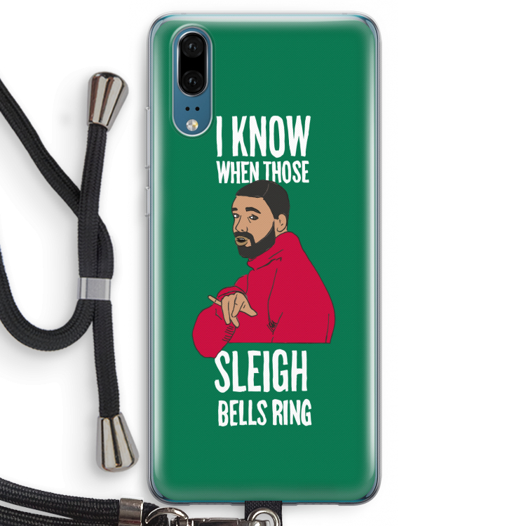 Sleigh Bells Ring: Huawei P20 Transparant Hoesje met koord