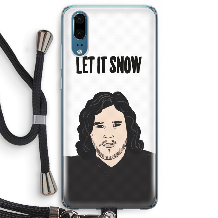 Let It Snow: Huawei P20 Transparant Hoesje met koord