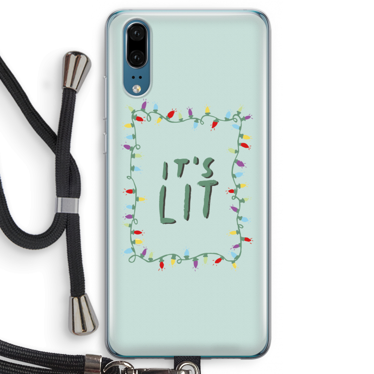 It's Lit: Huawei P20 Transparant Hoesje met koord