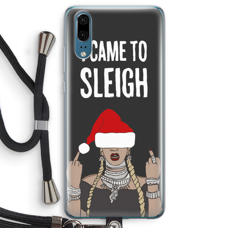 Came To Sleigh: Huawei P20 Transparant Hoesje met koord