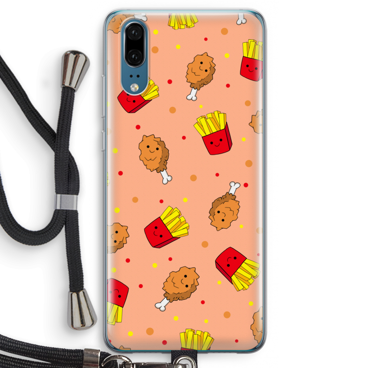 Chicken 'n Fries: Huawei P20 Transparant Hoesje met koord