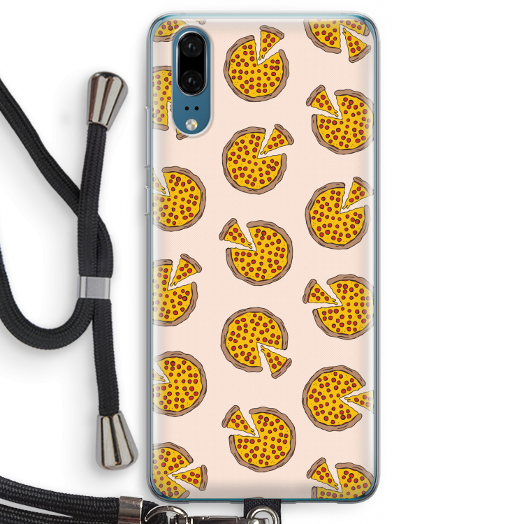 You Had Me At Pizza: Huawei P20 Transparant Hoesje met koord