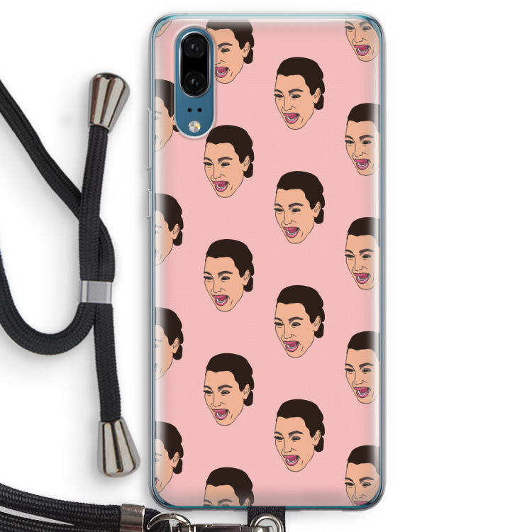 Ugly Cry Call: Huawei P20 Transparant Hoesje met koord