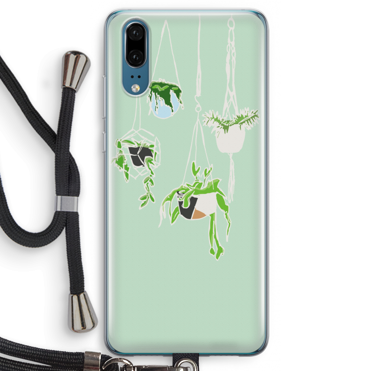 Hang In There: Huawei P20 Transparant Hoesje met koord