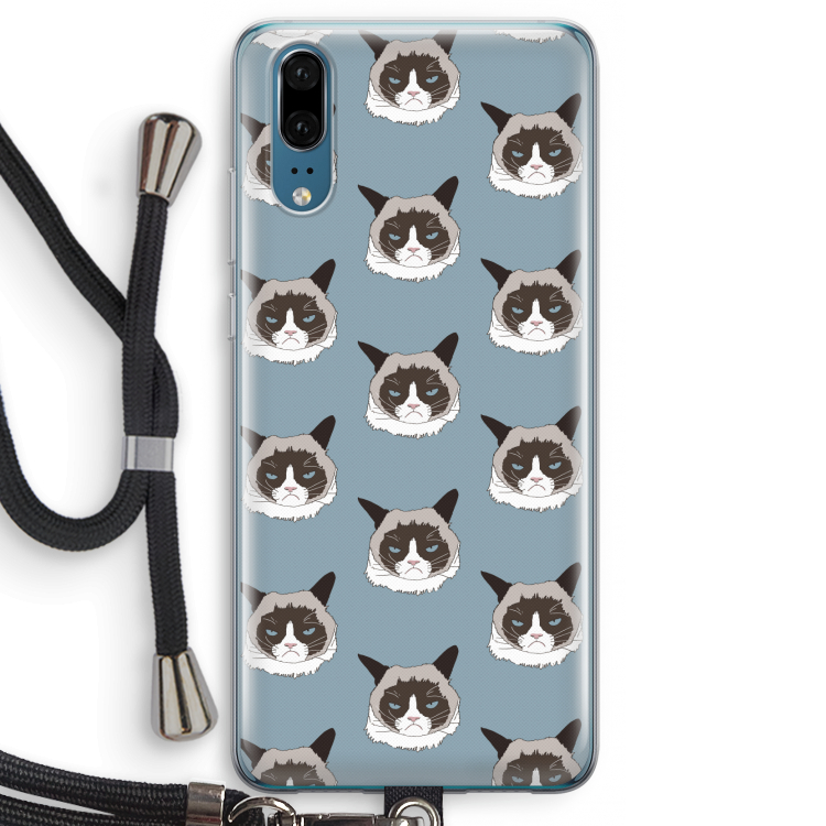 It's a Purrr Case: Huawei P20 Transparant Hoesje met koord