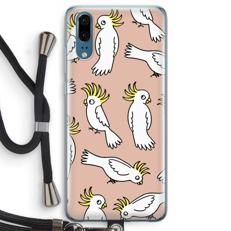 Papegaai: Huawei P20 Transparant Hoesje met koord