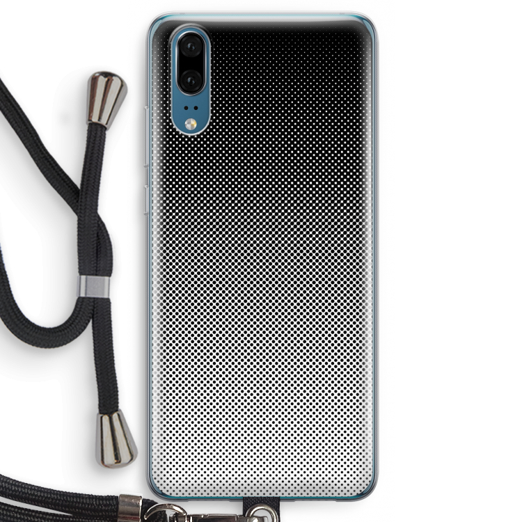 Musketon Halftone: Huawei P20 Transparant Hoesje met koord