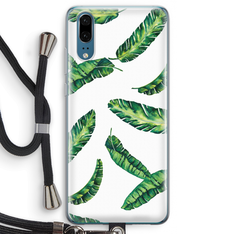 Lange bladeren: Huawei P20 Transparant Hoesje met koord