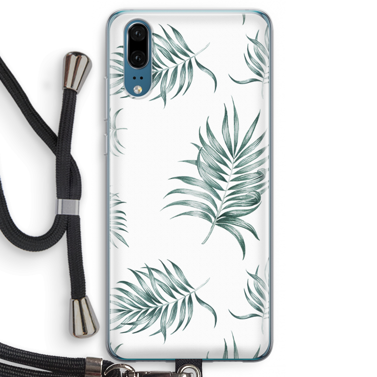 Simple leaves: Huawei P20 Transparant Hoesje met koord