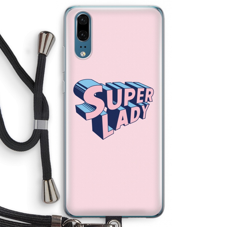 Superlady: Huawei P20 Transparant Hoesje met koord