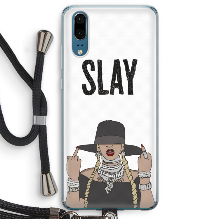 Slay All Day: Huawei P20 Transparant Hoesje met koord