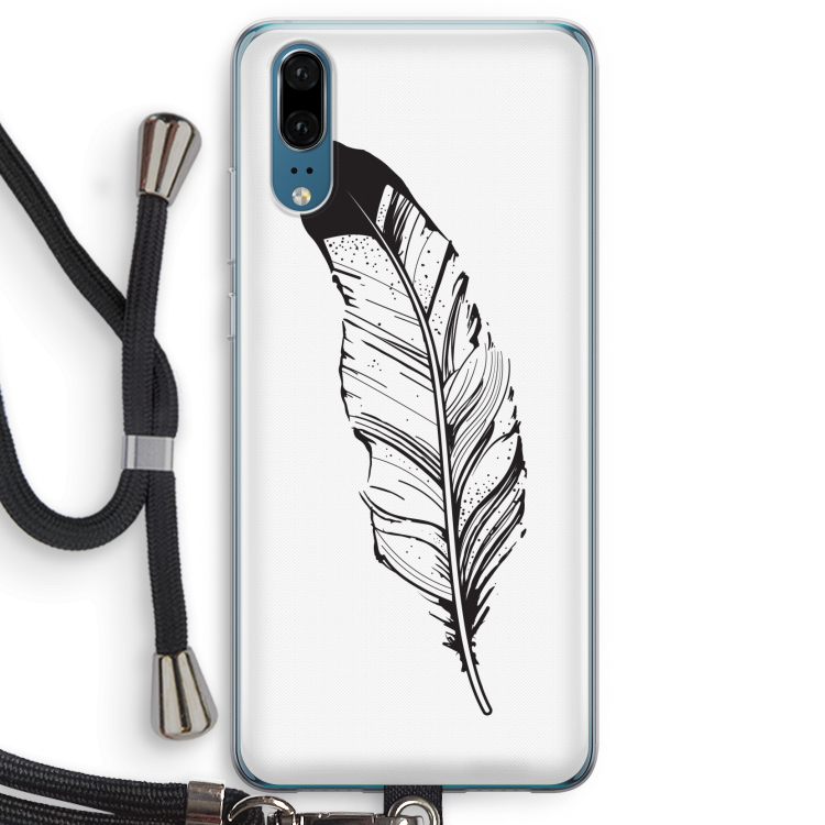 Pluim: Huawei P20 Transparant Hoesje met koord