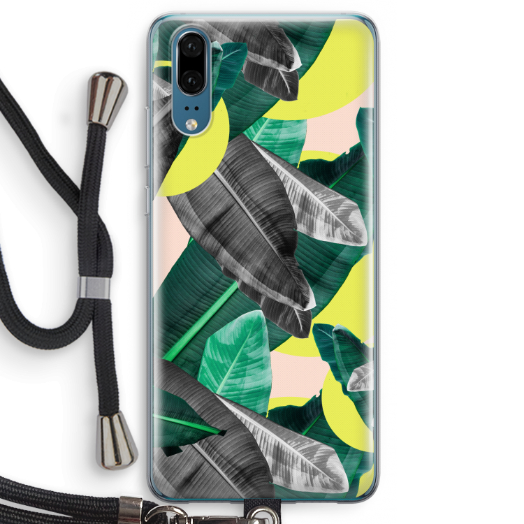 Fantasie jungle: Huawei P20 Transparant Hoesje met koord