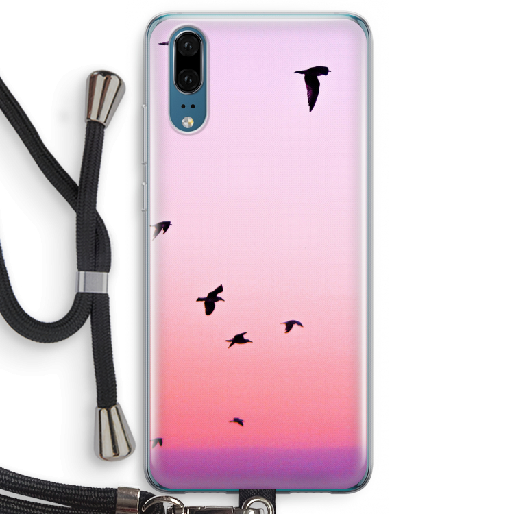 Fly away: Huawei P20 Transparant Hoesje met koord