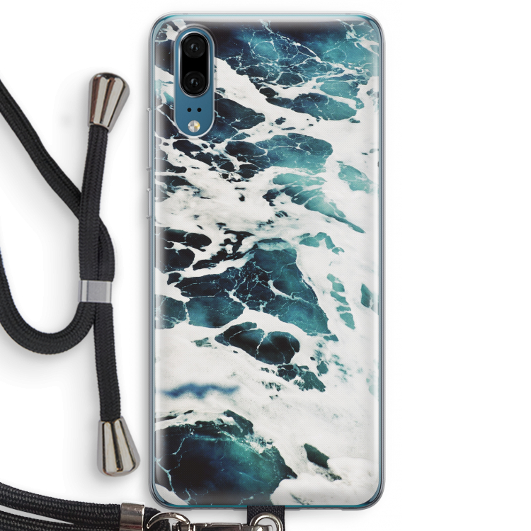 Golven: Huawei P20 Transparant Hoesje met koord