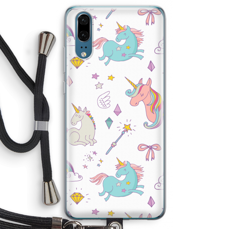 Fantasiewereld: Huawei P20 Transparant Hoesje met koord