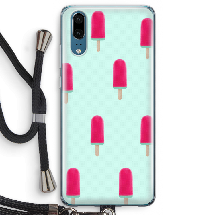 Waterijsje: Huawei P20 Transparant Hoesje met koord