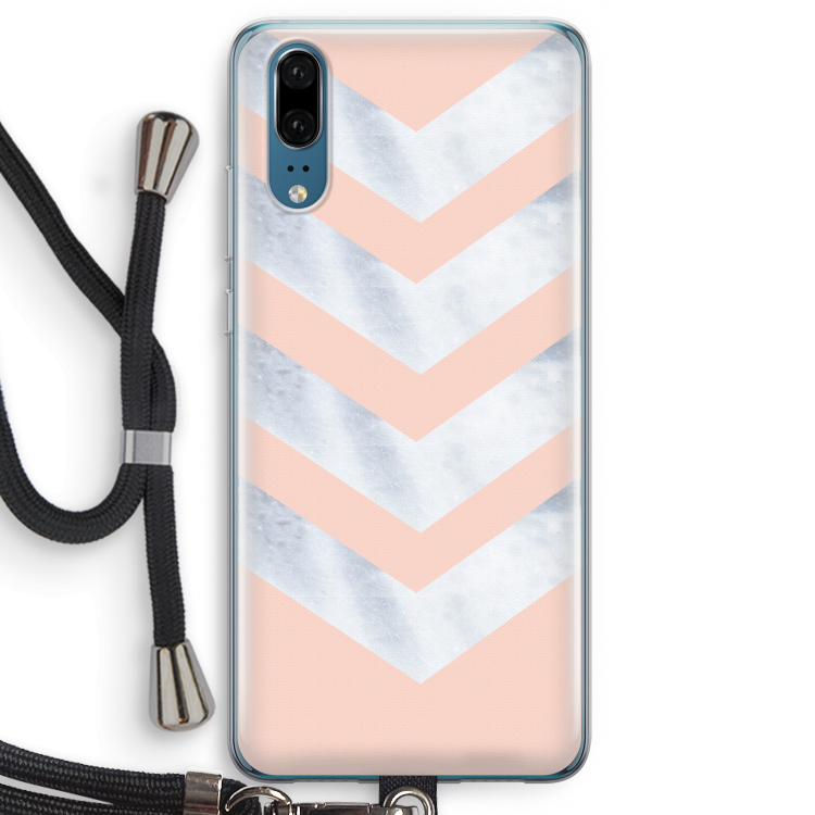 Marmeren pijlen: Huawei P20 Transparant Hoesje met koord