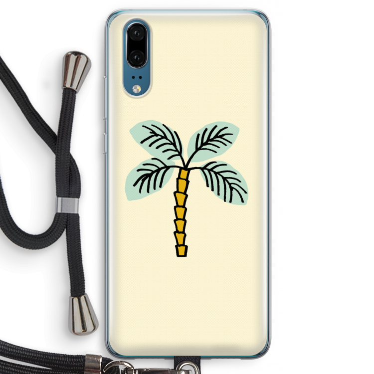 Palmboom: Huawei P20 Transparant Hoesje met koord