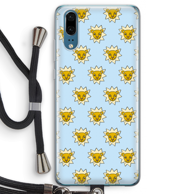 Leeuwenkoppen: Huawei P20 Transparant Hoesje met koord