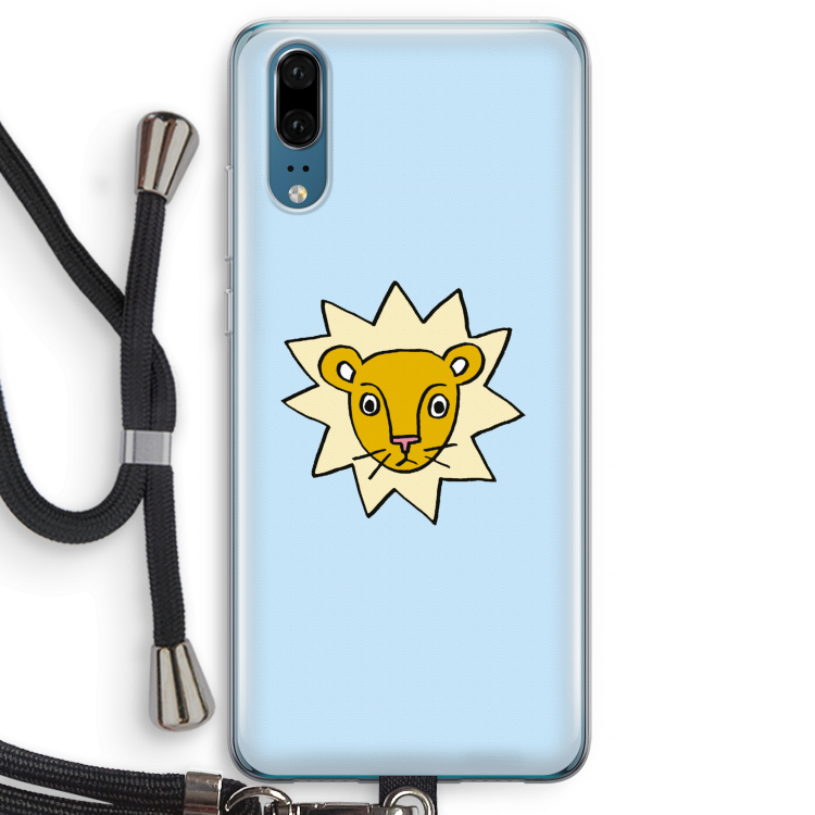Kleine leeuw: Huawei P20 Transparant Hoesje met koord