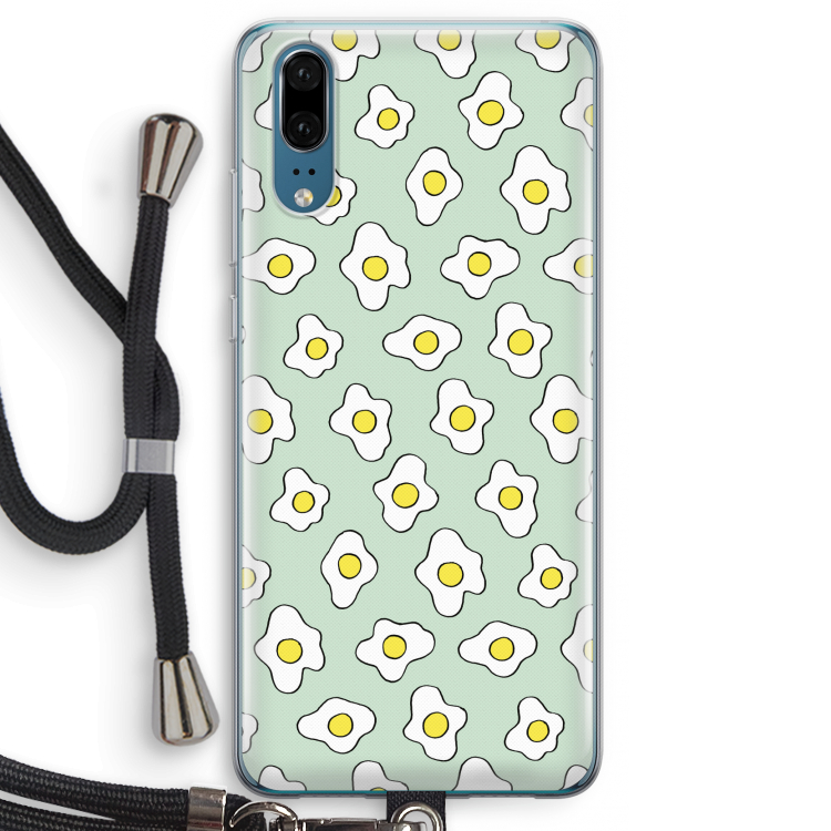 Spiegeleitjes: Huawei P20 Transparant Hoesje met koord