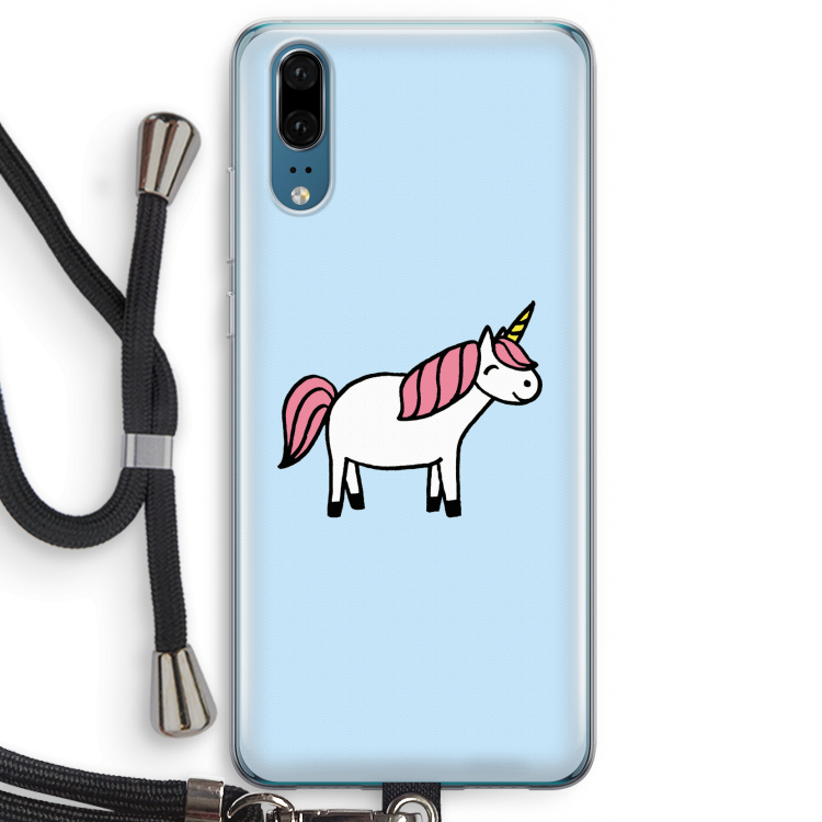 Eenhoorn: Huawei P20 Transparant Hoesje met koord