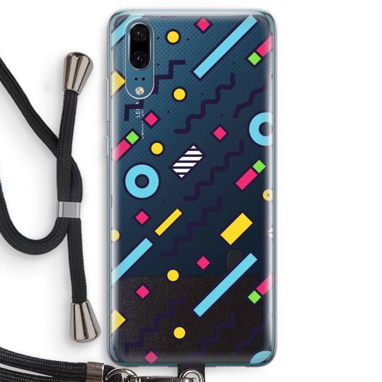 8-bit N°8: Huawei P20 Transparant Hoesje met koord