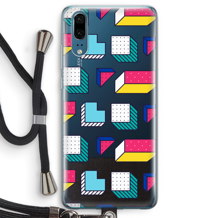 8-bit N°7: Huawei P20 Transparant Hoesje met koord