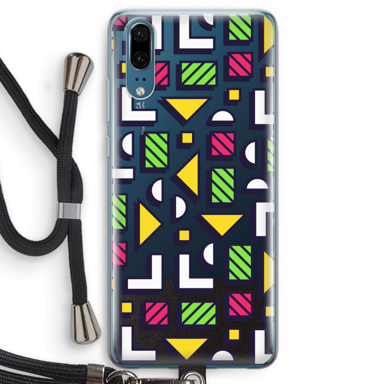 8-bit N°4: Huawei P20 Transparant Hoesje met koord