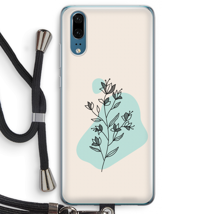 Violets are blue: Huawei P20 Transparant Hoesje met koord