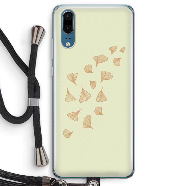 Falling Leaves: Huawei P20 Transparant Hoesje met koord
