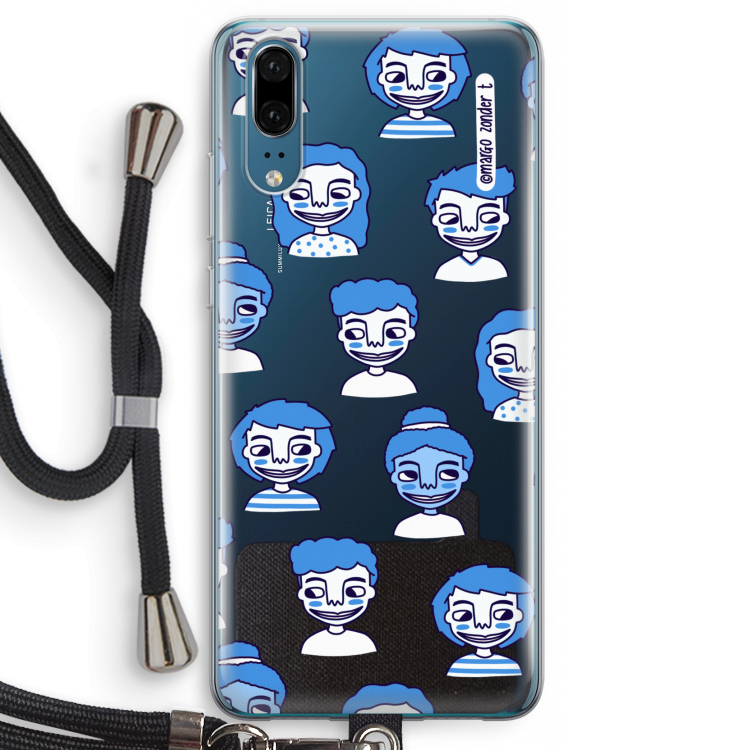 Gezichtjes: Huawei P20 Transparant Hoesje met koord