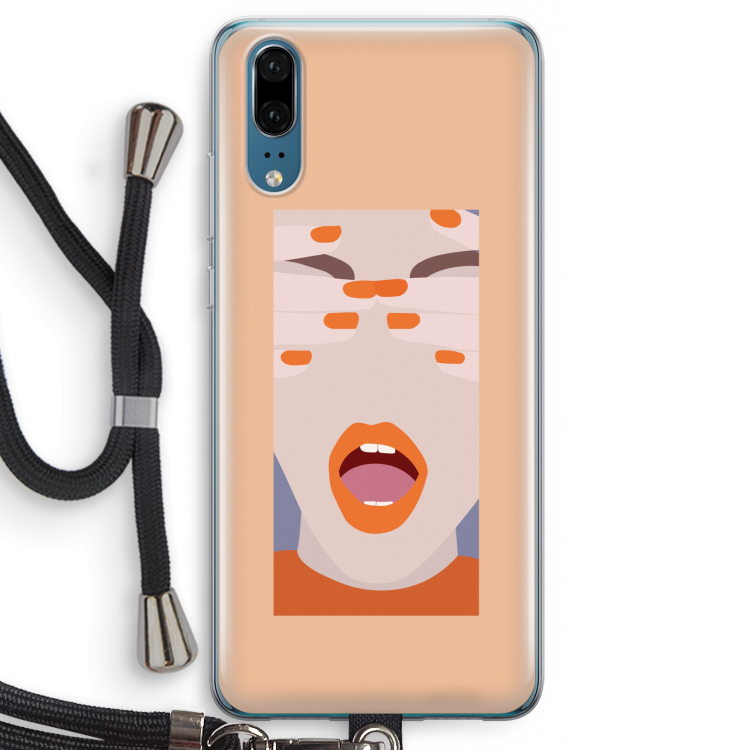 Surprise: Huawei P20 Transparant Hoesje met koord