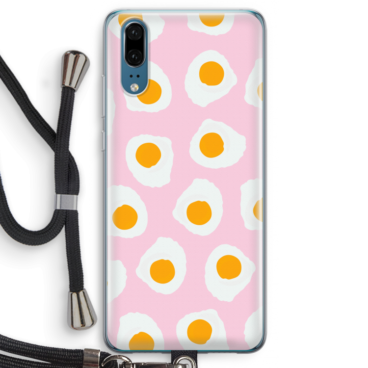 Dancing eggs: Huawei P20 Transparant Hoesje met koord